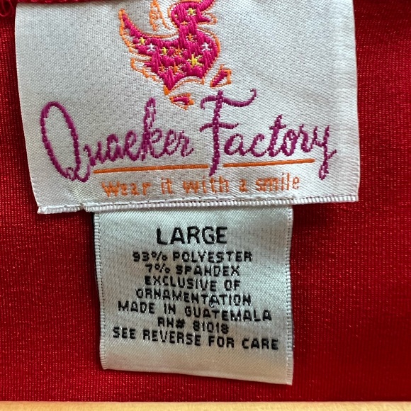 Quacker Factory Women’s Red Sparkle N’ Shine Tank Top - Picture 4 of 7